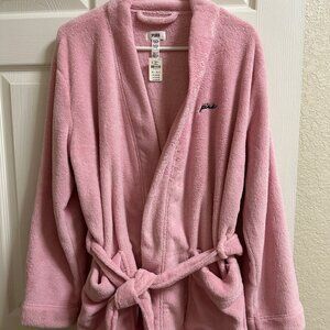 NWT Victoria's Secret Pink short cozy robe size Medium Large M/L